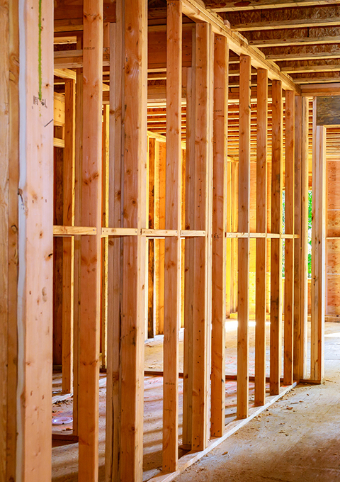 Custom home framing